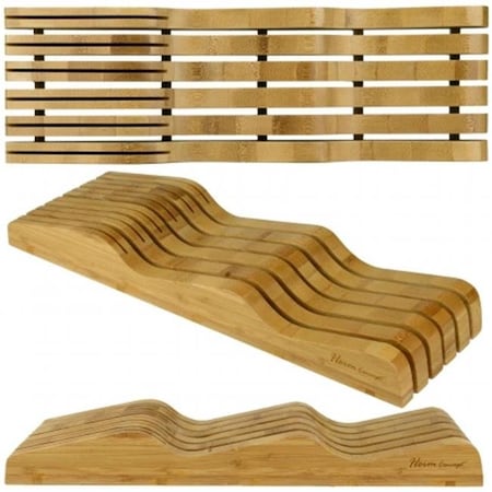 Heim Concept Heim Concepts HCBAMBLOCK Organic Bamboo Knife Block Organizer HCBAMBLOCK